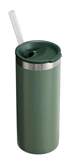 STANLEY Everyday Can Cooler Cup 10 oz Slim | Beer, Seltzers, Soda, and Energy Drinks | Doubles as Tumbler | Insulated Stainless Steel Drink Holder | BPA-Free | Hammertone Green