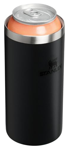 Stanley Everyday Can Cooler Cup 15 oz | Beer, Seltzers, Soda, and Energy Drinks | Doubles as Tumbler | Insulated Stainless Steel Drink Holder | BPA-Free | Black 2.0