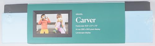 Aura Carver HD WiFi Digital Picture Frame, 10.1”, Add Photos with Aura App, Free Unlimited Storage - Wirecutter’s Pick for Best Digital Photo Frame 2022 - Gravel