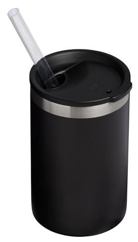 Stanley Everyday Can Cooler Cup 10 oz | Beer, Seltzers, Soda, and Energy Drinks | Doubles as Tumbler | Insulated Stainless Steel Drink Holder | BPA-Free | Matte Black