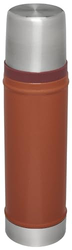 Stanley Classic Legendary Vacuum Bottle 20 oz | Wide Mouth with Leakproof Cup Lid | Keep Drinks Hot or Cold | Packable for Travel | Insulated Stainless Steel Thermos | BPA-Free | Hammertone Clay