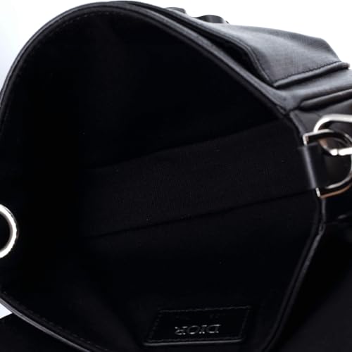 Christian Dior, Pre-Loved Hit the Road Flap Crossbody Bag CD Diamond Coated Canvas and Leather Mini, Black