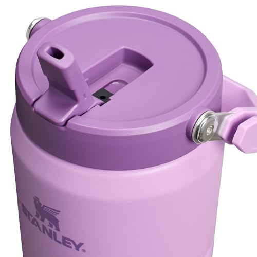 Stanley IceFlow 2.0 Flip Straw Jug with Handle 40 oz | Twist On Lid and Flip Up Straw | Leakproof for Travel and Sports | Insulated Stainless Steel |BPA-Free | Lilac