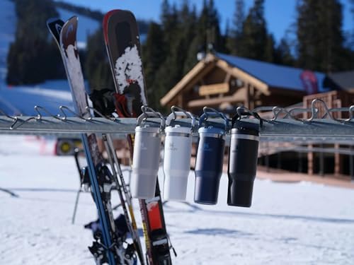 Stanley IceFlow Stainless Steel Tumbler - Vacuum Insulated Water Bottle for Home, Office or Car Reusable Cup with Straw Leak Resistant Flip Cold for 12 Hours or Iced for 2 Days, Black 2.0, 30oz