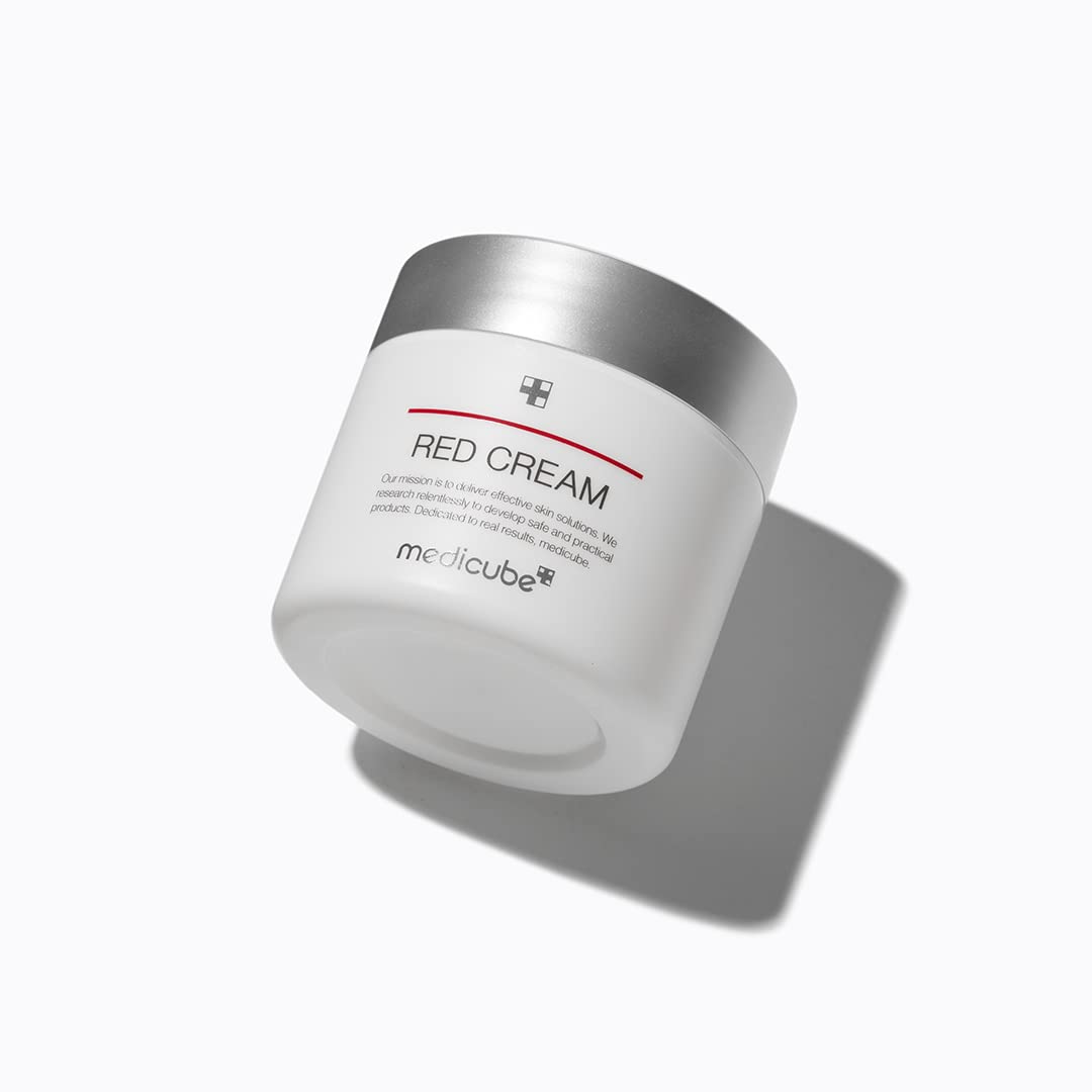 medicube Red Cream 2.0 || Low-irritating formula for trouble-prone skin | Soothing and relieving | Formulated with BHA, Niacinamide & Adenosine | Non-comedogenic | Korean skincare (1.69fl.oz.)