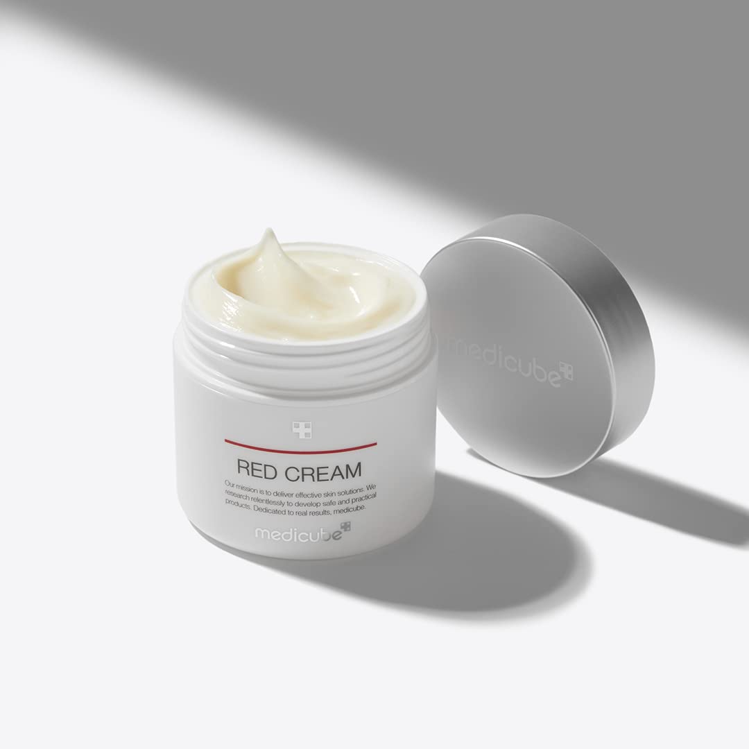 medicube Red Cream 2.0 || Low-irritating formula for trouble-prone skin | Soothing and relieving | Formulated with BHA, Niacinamide & Adenosine | Non-comedogenic | Korean skincare (1.69fl.oz.)