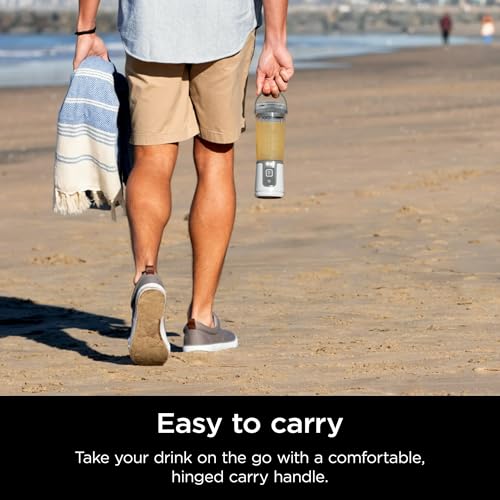 Ninja Blast 16 oz. Personal Portable Blender with Leak Proof Lid and Easy Sip Spout, Perfect for Smoothies, Cordless, USB-C Rechargeable, Dishwasher Safe Parts (Renewed) (White)