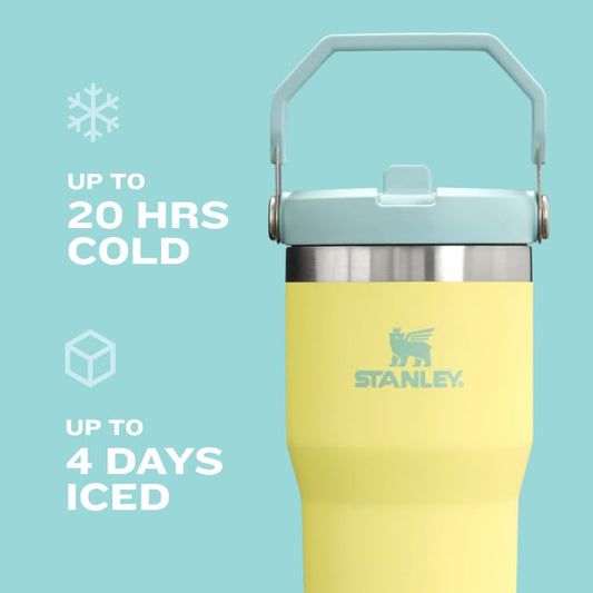Stanley IceFlow Stainless Steel Tumbler - Vacuum Insulated Water Bottle for Home, Office or Car Reusable Cup with Straw Leak Resistant Flip Cold for 12 Hours or Iced for 2 Days, Azure, 30 OZ / 0.89 L