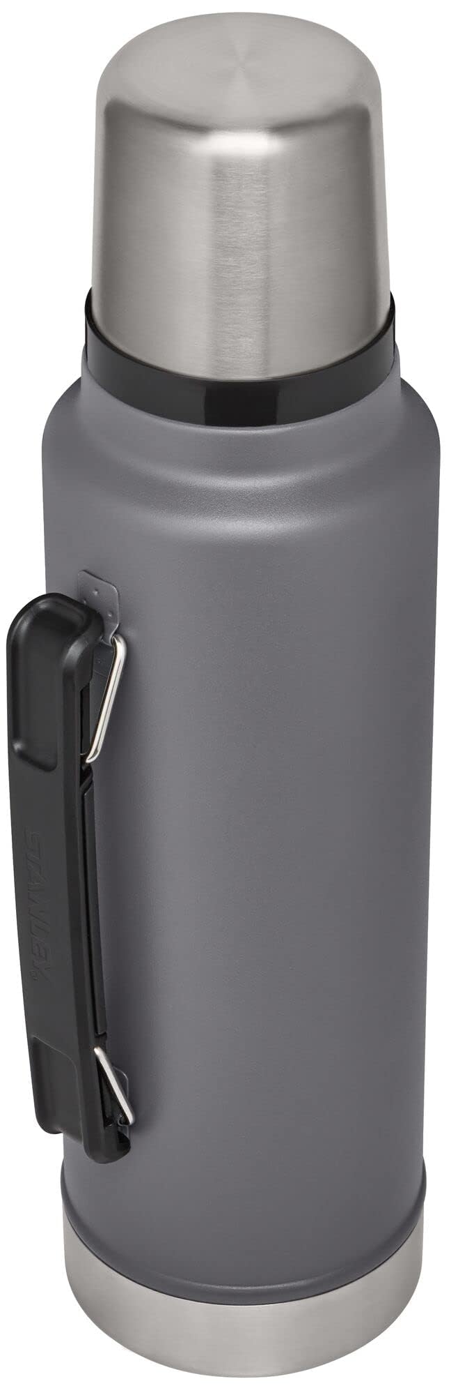 Stanley Classic Legendary Vacuum Bottle 1.5 qt | Wide Mouth with Leakproof Cup Lid | Keep Drinks Hot or Cold | Packable for Travel | Insulated Stainless Steel Thermal Bottle | BPA-Free | Charcoal