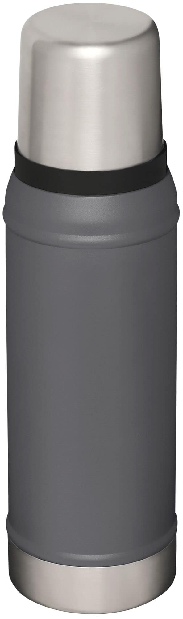 Stanley Classic Legendary Vacuum Bottle 1.0 qt | Wide Mouth with Leakproof Cup Lid | Keep Drinks Hot or Cold | Packable for Travel | Insulated Stainless Steel Thermal Bottle | BPA-Free | Charcoal