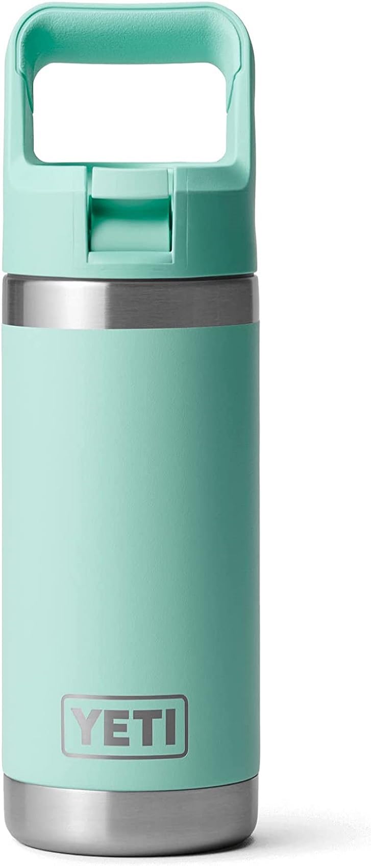 YETI Rambler Jr. 12 oz Kids Bottle, with Straw Cap, Seafoam