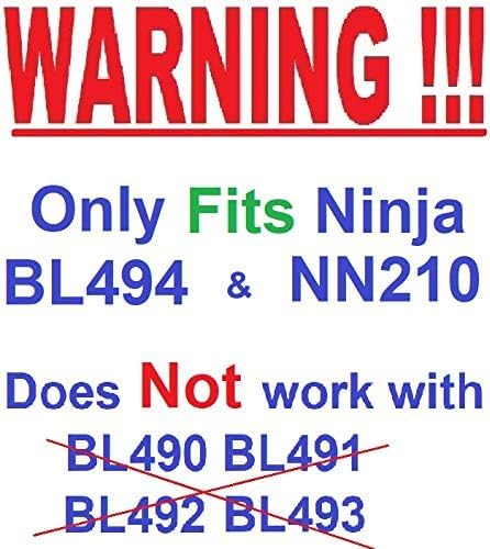 Ninja 72oz Pitcher with Blade Locking Lid Kit for AMZ012BL NN210 NN210C NN210Q Compact 4-in1 Blender System