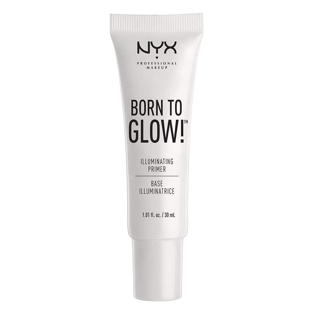 NYX Professional Makeup Born To Glow Primer 2-in-1 Primer and Highlighter for Natural Dewy Glowing Makeup Base Targeting Dull Skin