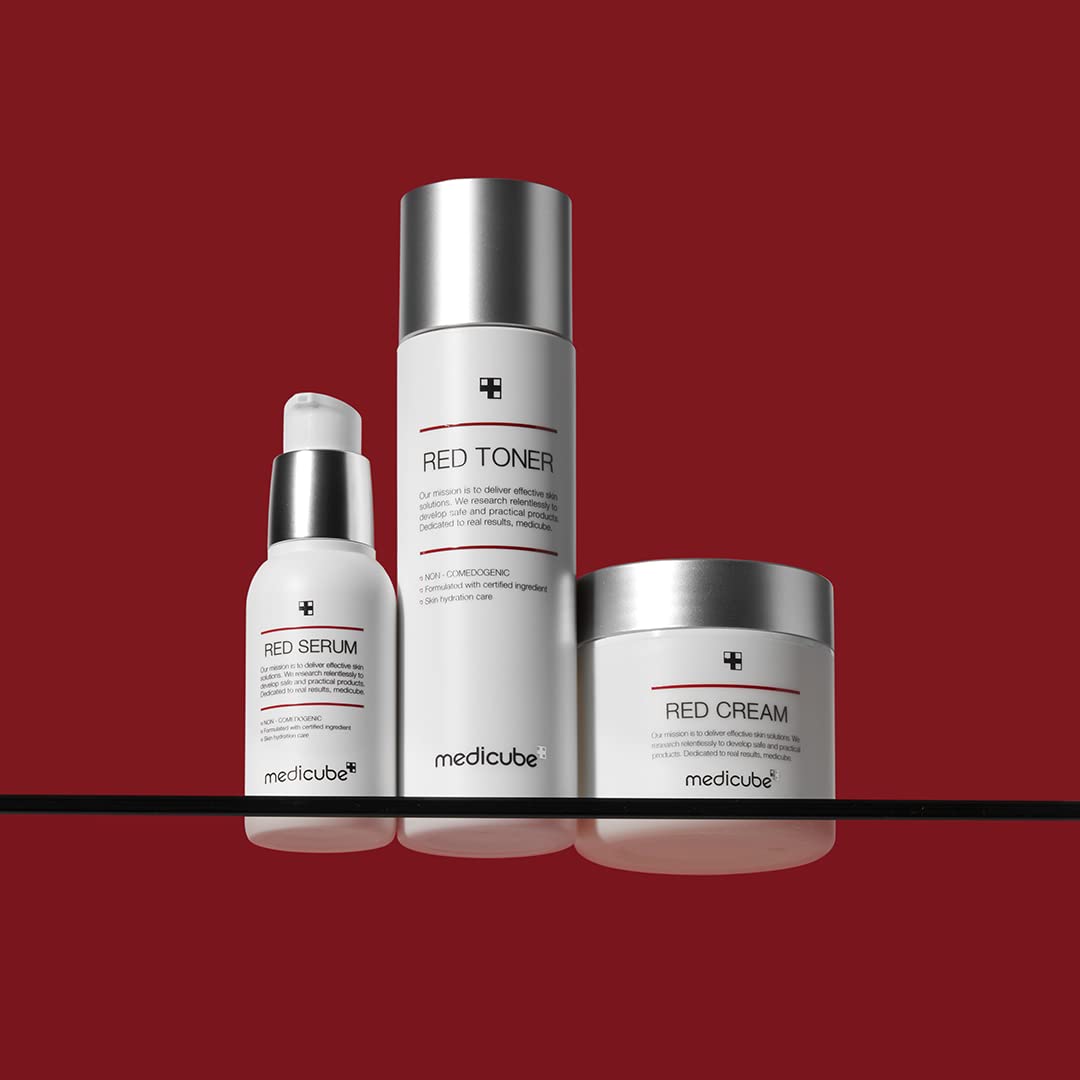 medicube Red Cream 2.0 || Low-irritating formula for trouble-prone skin | Soothing and relieving | Formulated with BHA, Niacinamide & Adenosine | Non-comedogenic | Korean skincare (1.69fl.oz.)