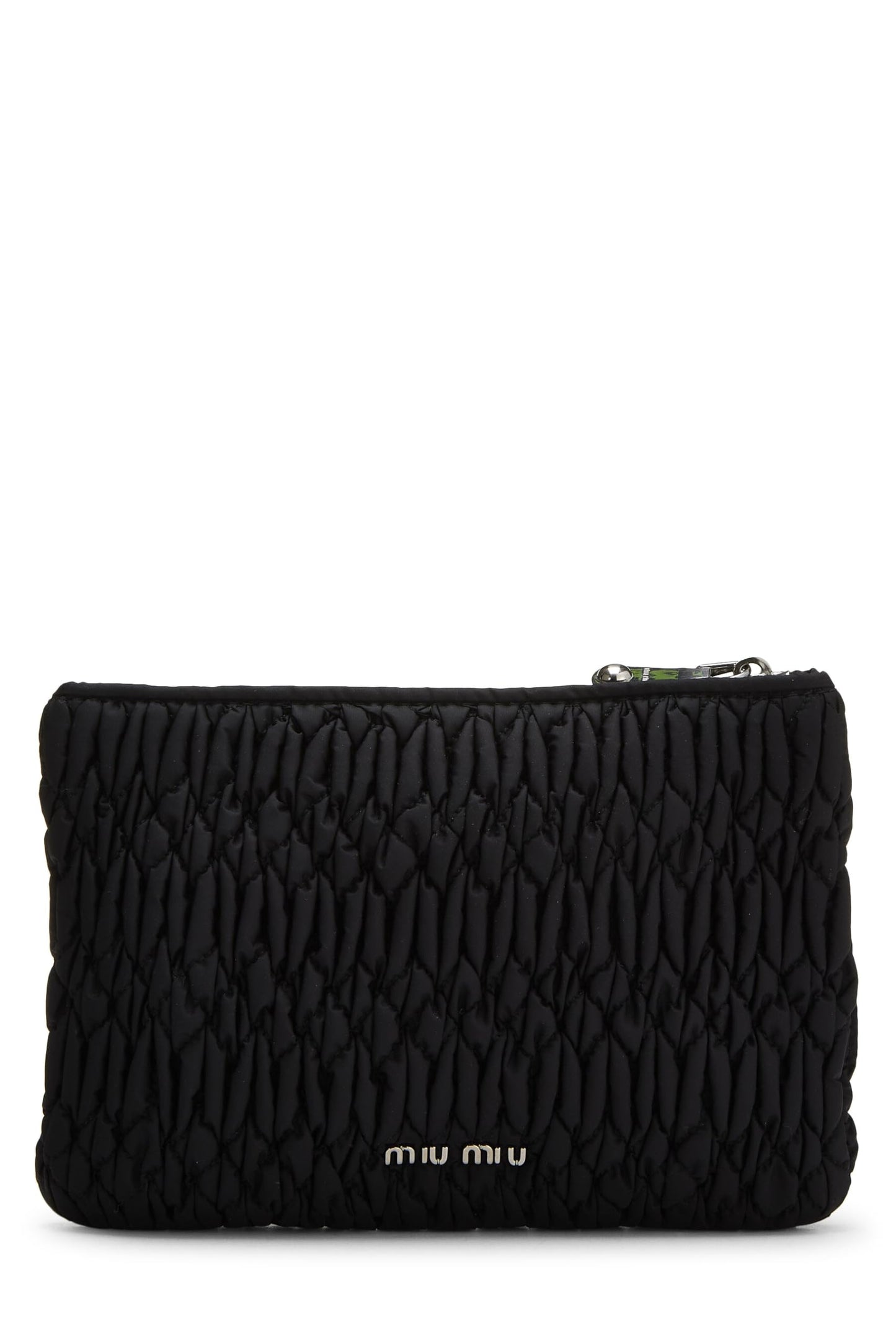 Miu Miu, Pre-Loved Black Nylon Pouch, Black