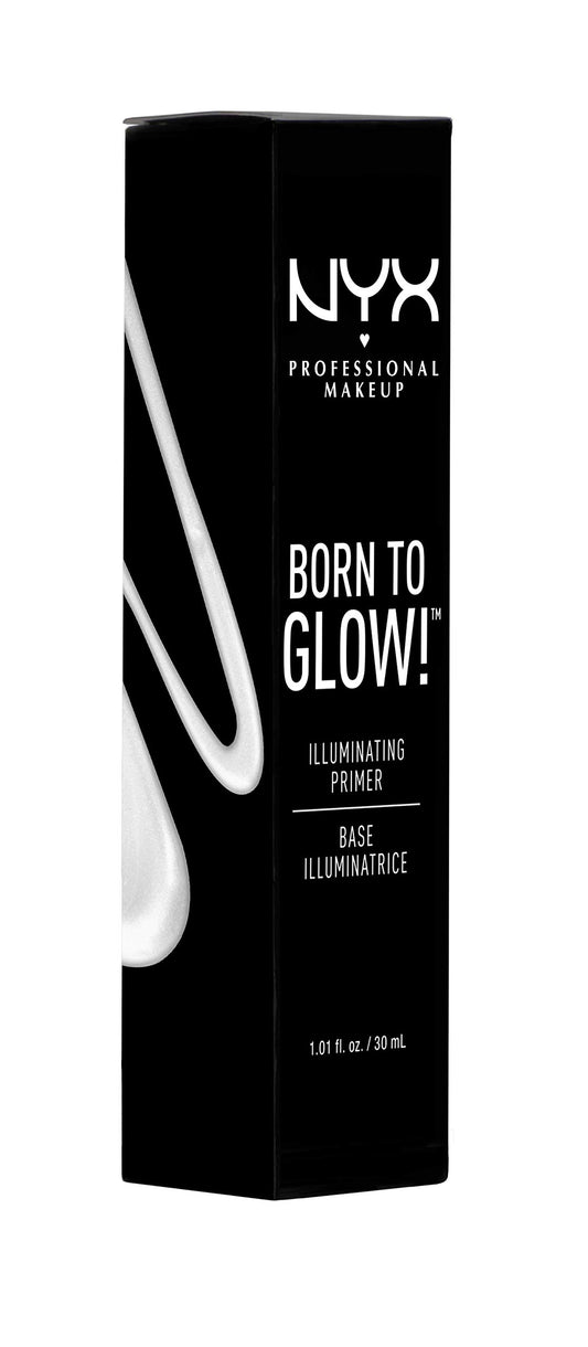 NYX Professional Makeup Born To Glow Primer 2-in-1 Primer and Highlighter for Natural Dewy Glowing Makeup Base Targeting Dull Skin