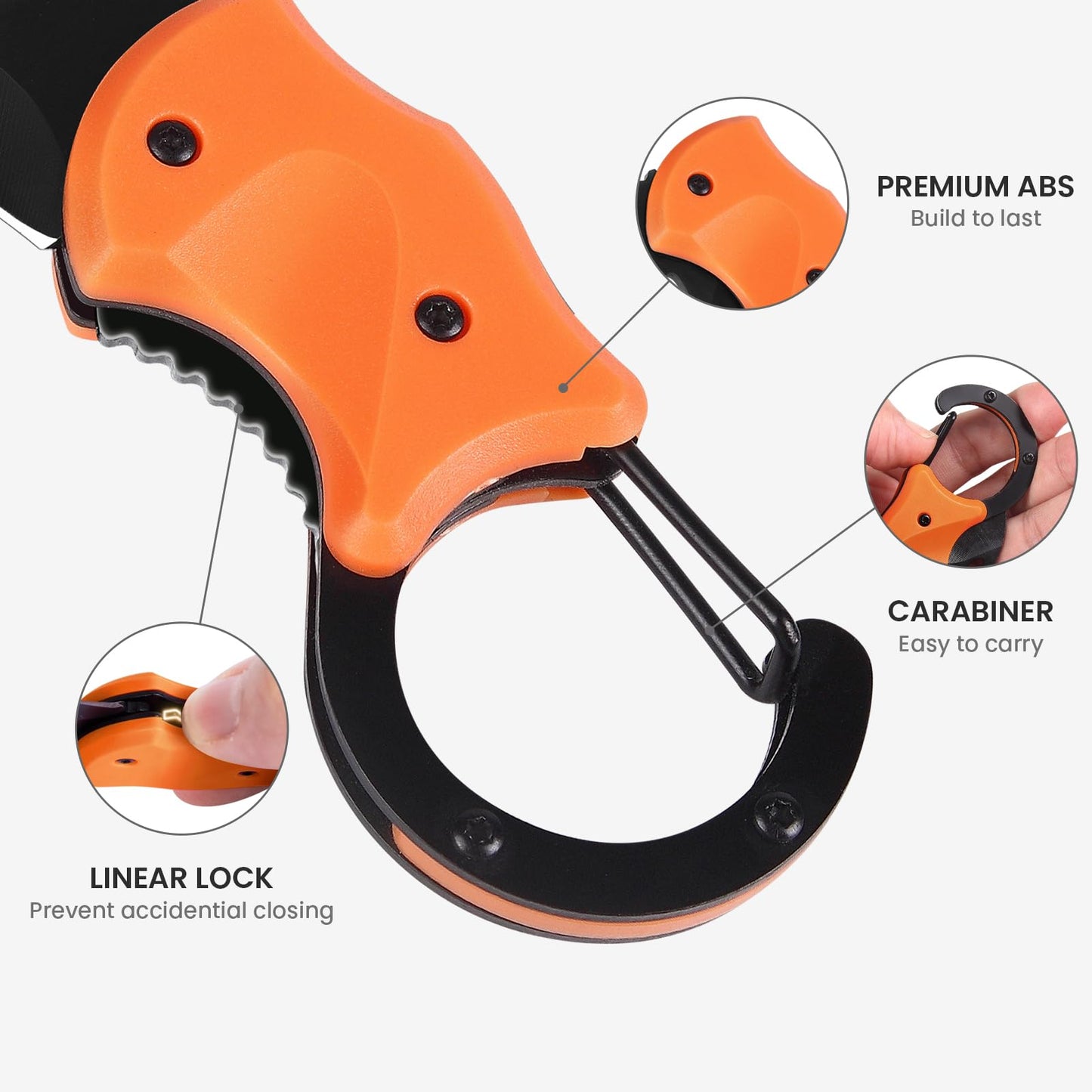 FUNBRO Small Pocket Knife for Men, Cool Folding Knife Box Cutter with 1.34inch Sharp Blade, Mini EDC Knives for Everyday Carry, Great Gift for Men (Orange)