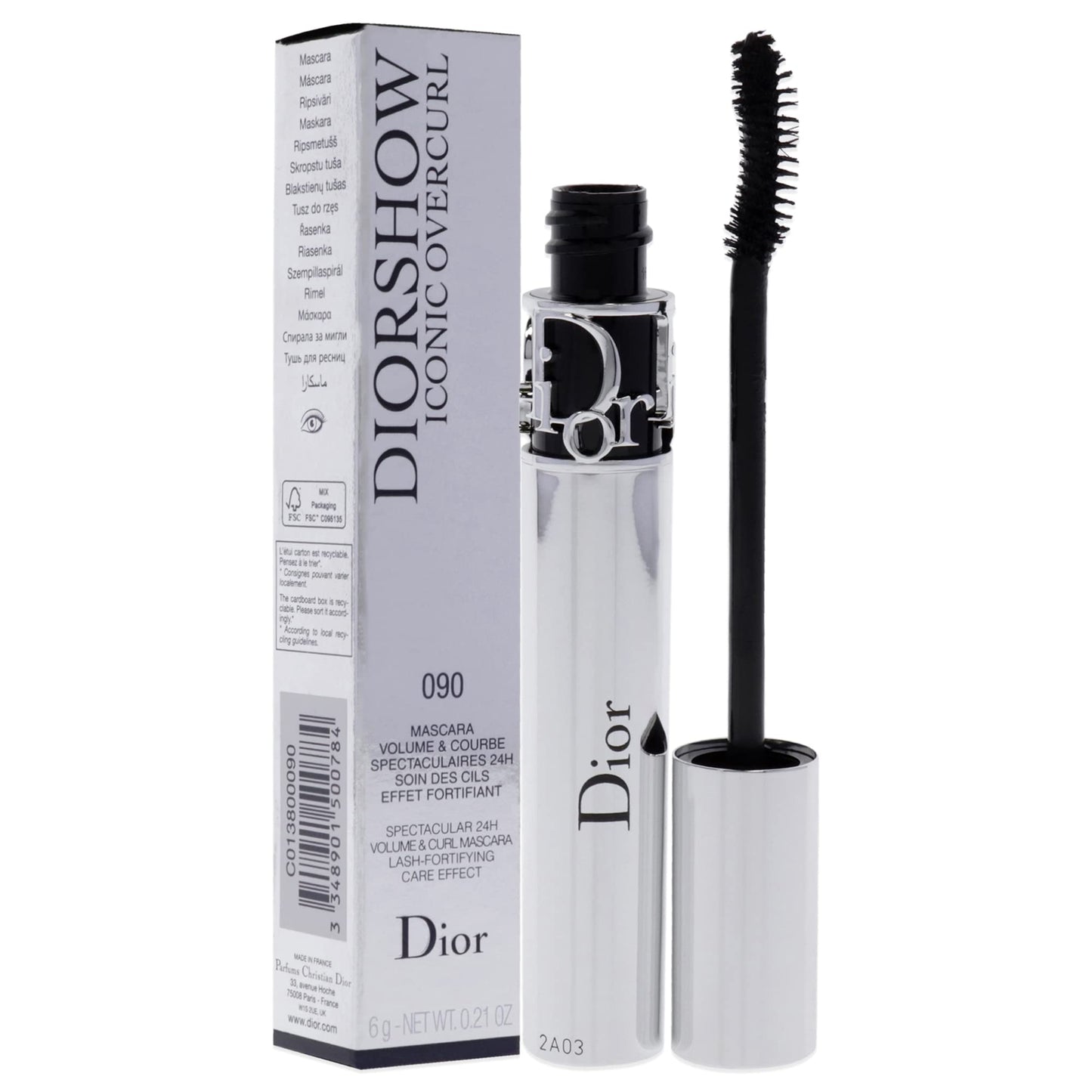 Christian Dior Diorshow Iconic Overcurl Mascara - # 090 Over Black Women Mascara 0.13 oz