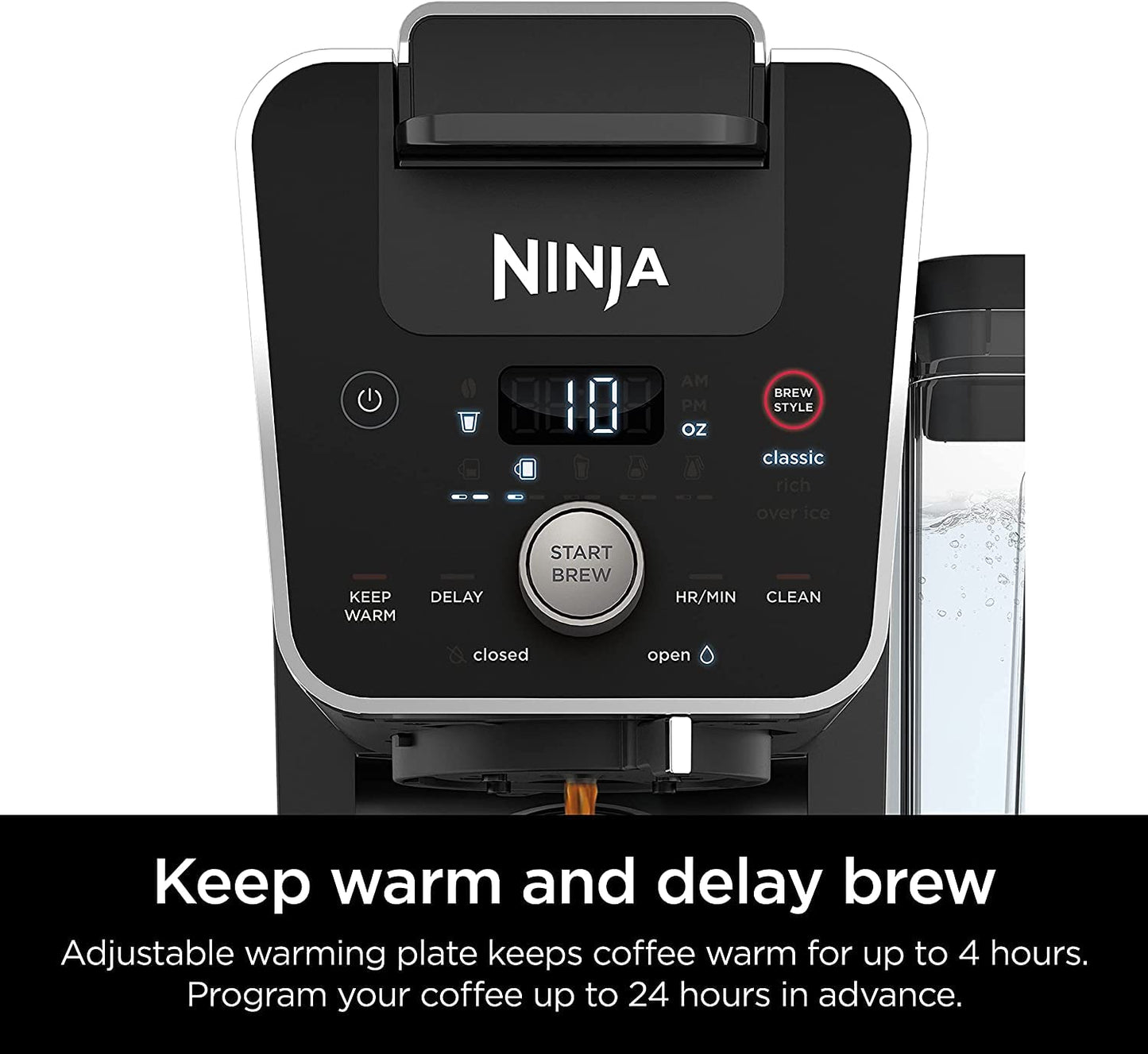 Ninja CFP201 DualBrew 12-Cup Drip Single-Serve Coffee Maker (Renewed) Bundle with Deco Chef 3.7QT Electric Oil-Free Digital Air Fryer for Healthy Frying