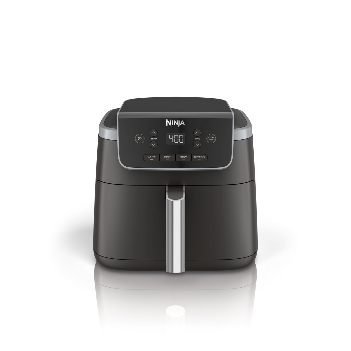 Ninja Air Fryer Pro 4-in-1 Capacity 5 m2 (4.7 Litres) Outdoor Roast, BBQ, Heating, Drainage, BBQ, Air Crisp Technology, Non-stick Basket and Crispy Griddle, Grey