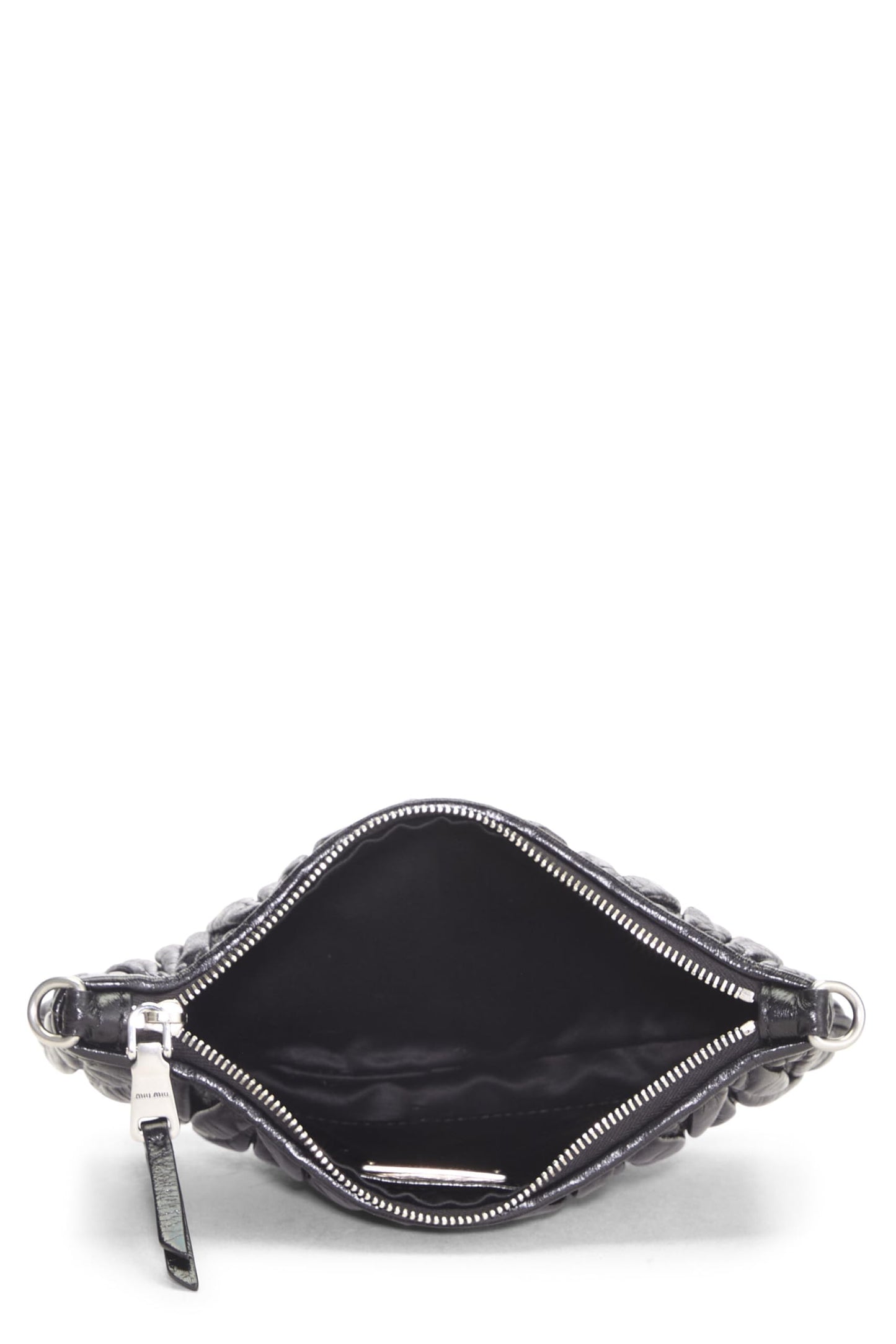 Miu Miu, Pre-Loved Black Nappa Crossbody, Black