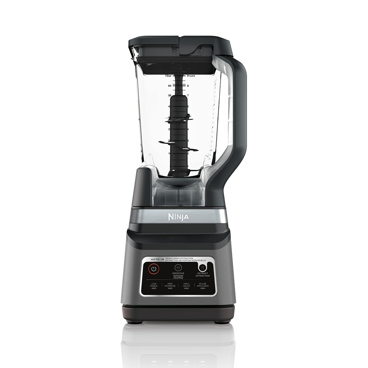 Ninja BN750C Professional Plus Blender DUO with Auto-iQ, 1400-Peak-Watt, Black/Silver (Canadian Version)