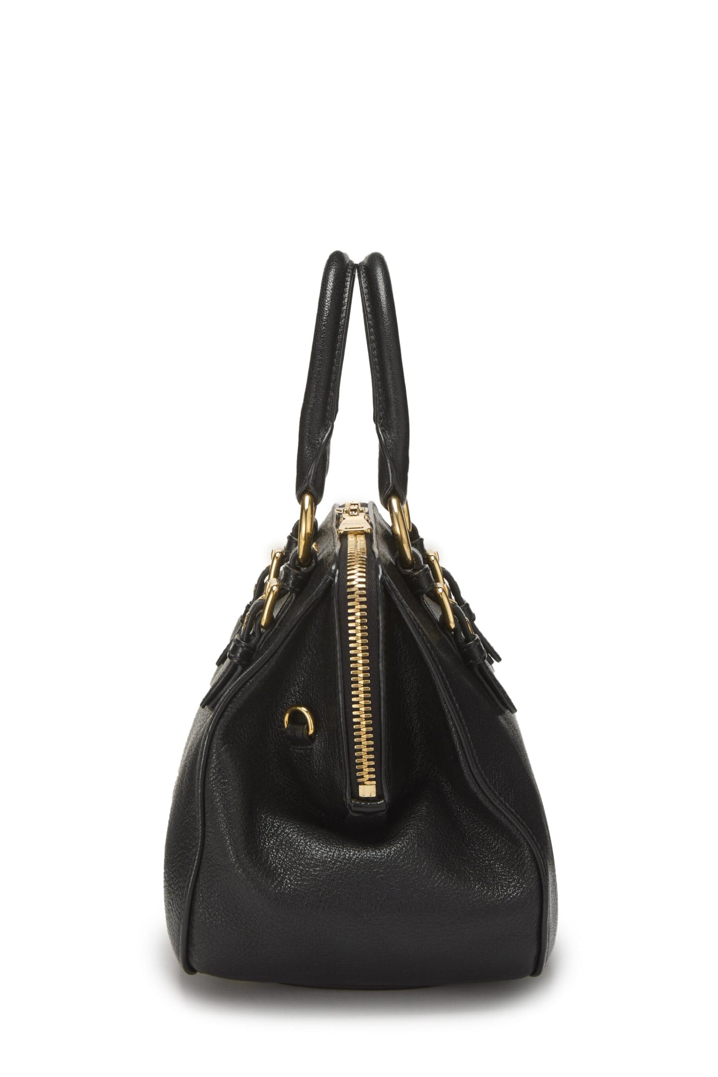 Miu Miu, Pre-Loved Black Calfskin Convertible Top Handle Bag, Black