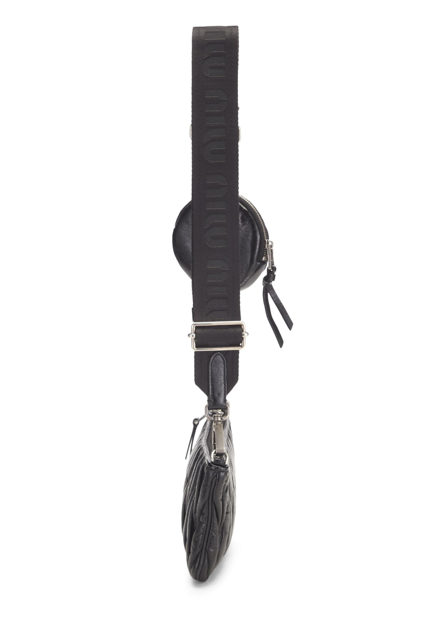 Miu Miu, Pre-Loved Black Nappa Crossbody, Black