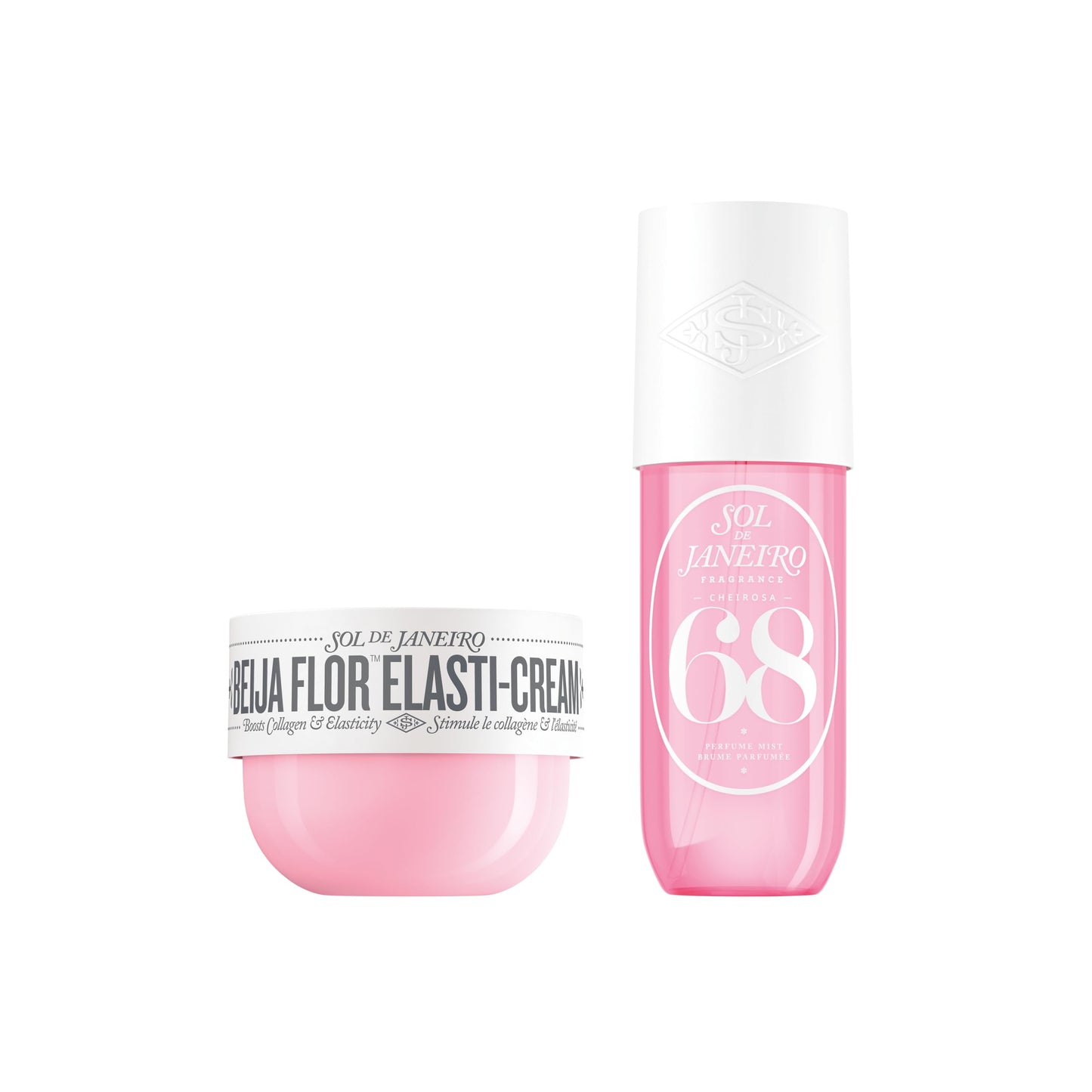 SOL DE JANEIRO Collagen Boosting Beija Flor Elasti-Cream & Cheirosa '68 Hair and Body Fragrance Mist Duo, Amazon Exclusive