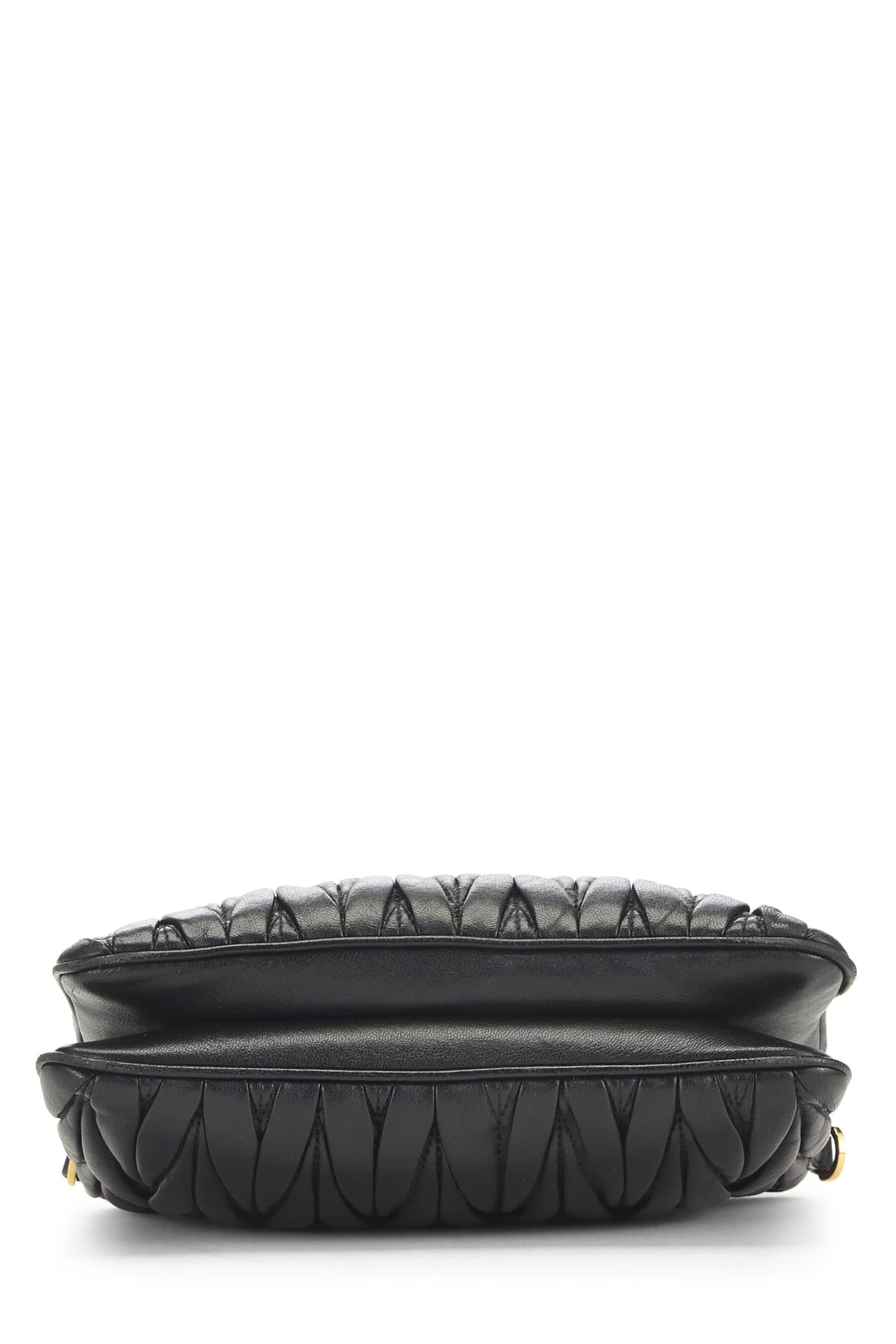 Miu Miu, Pre-Loved Black Nappa Double Zip Crossbody, Black
