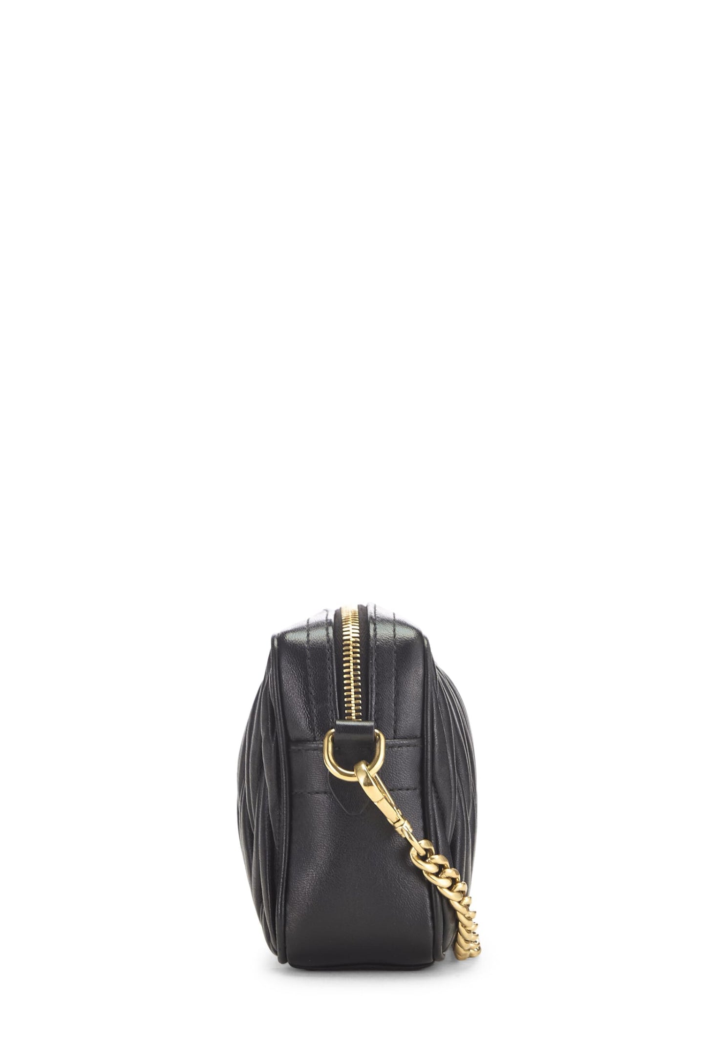 Miu Miu, Pre-Loved Black Nappa Crossbody, Black