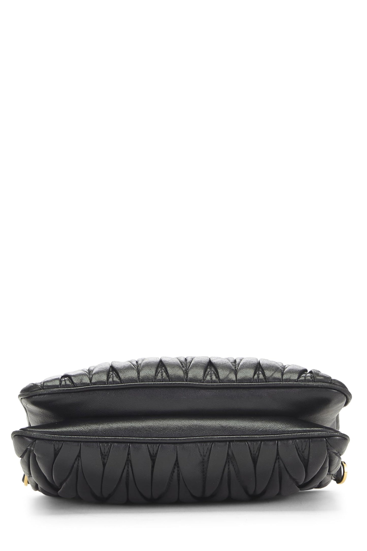 Miu Miu, Pre-Loved Black Nappa Double Zip Crossbody, Black