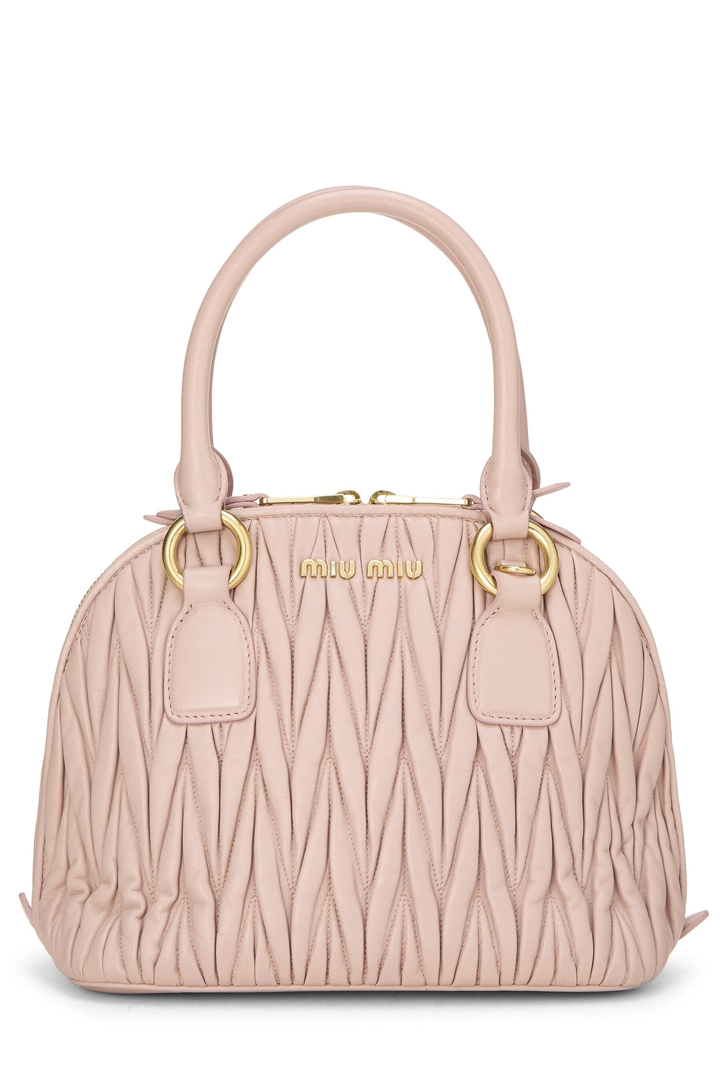 Miu Miu, Pre-Loved Pink Nappa Convertible Top Handle Bag, Pink