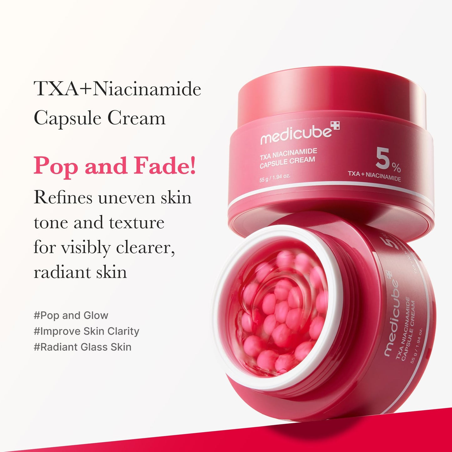 medicube Refine & Glow Overnight Duo: Kojic Acid Turmeric Brightening Overnight Gel Mask and TXA+Niacinamide Capsule Cream
