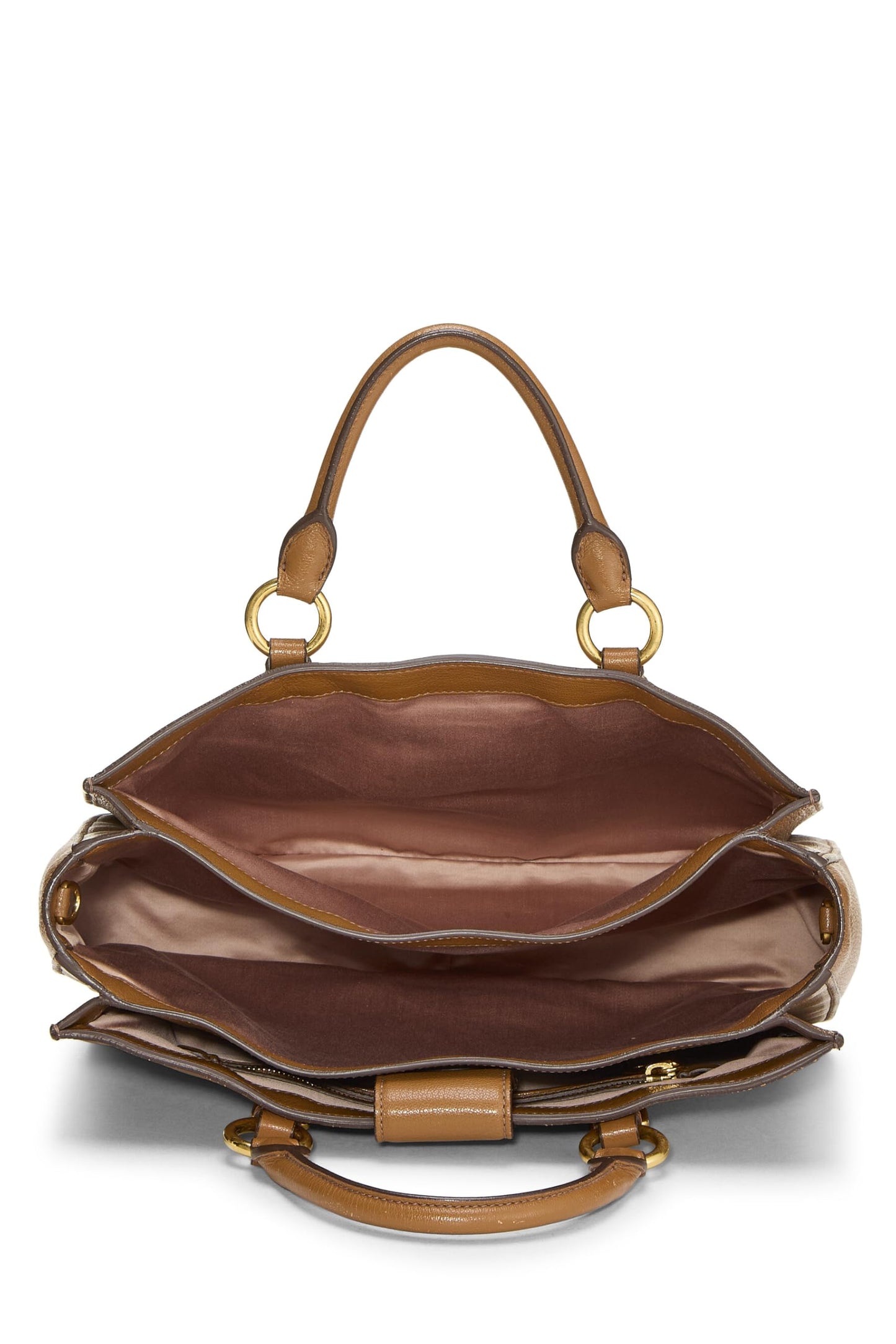Miu Miu, Pre-Loved Brown Calfskin Convertible Handbag, Brown