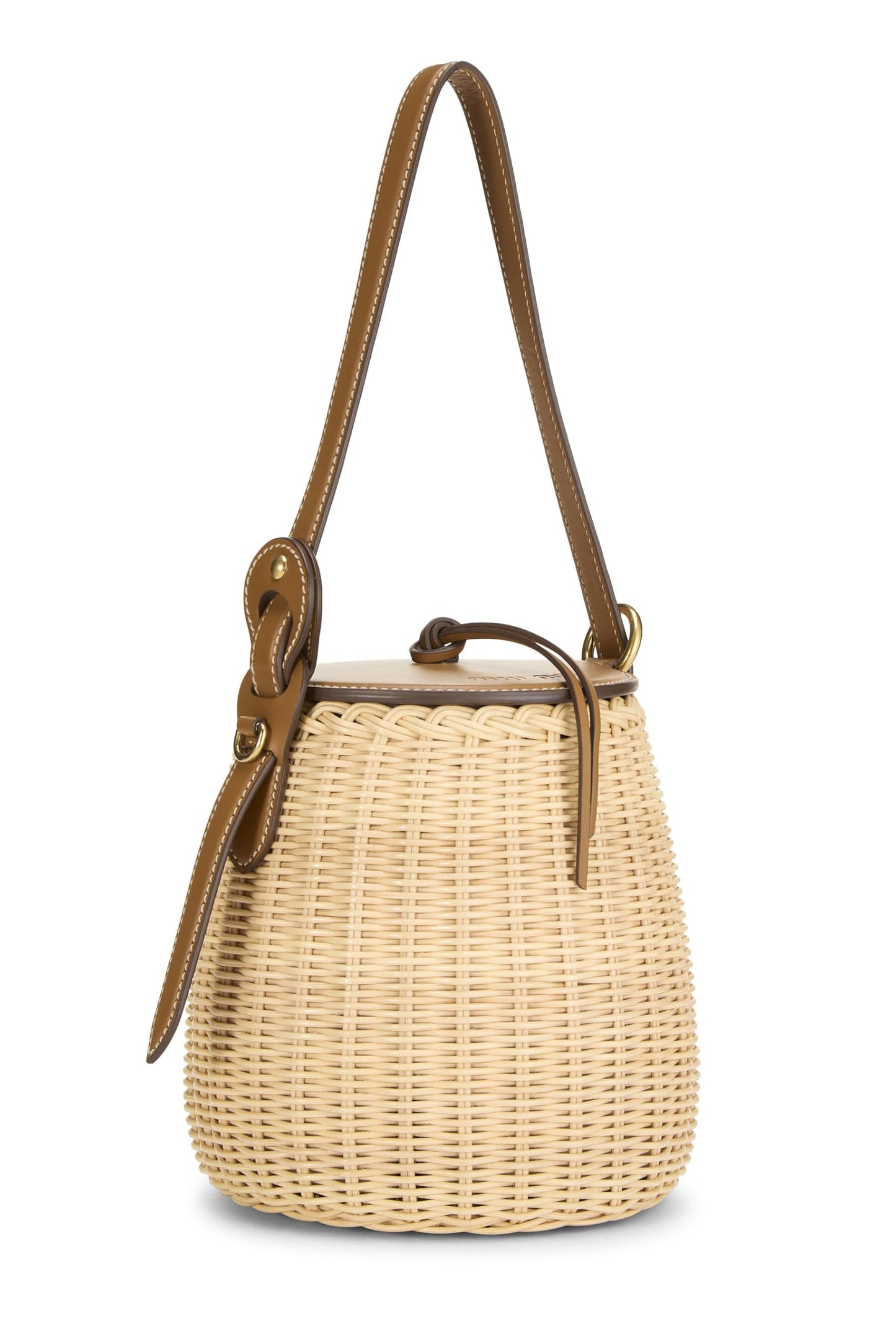 Miu Miu, Pre-Loved Brown Wicker Basket, Brown