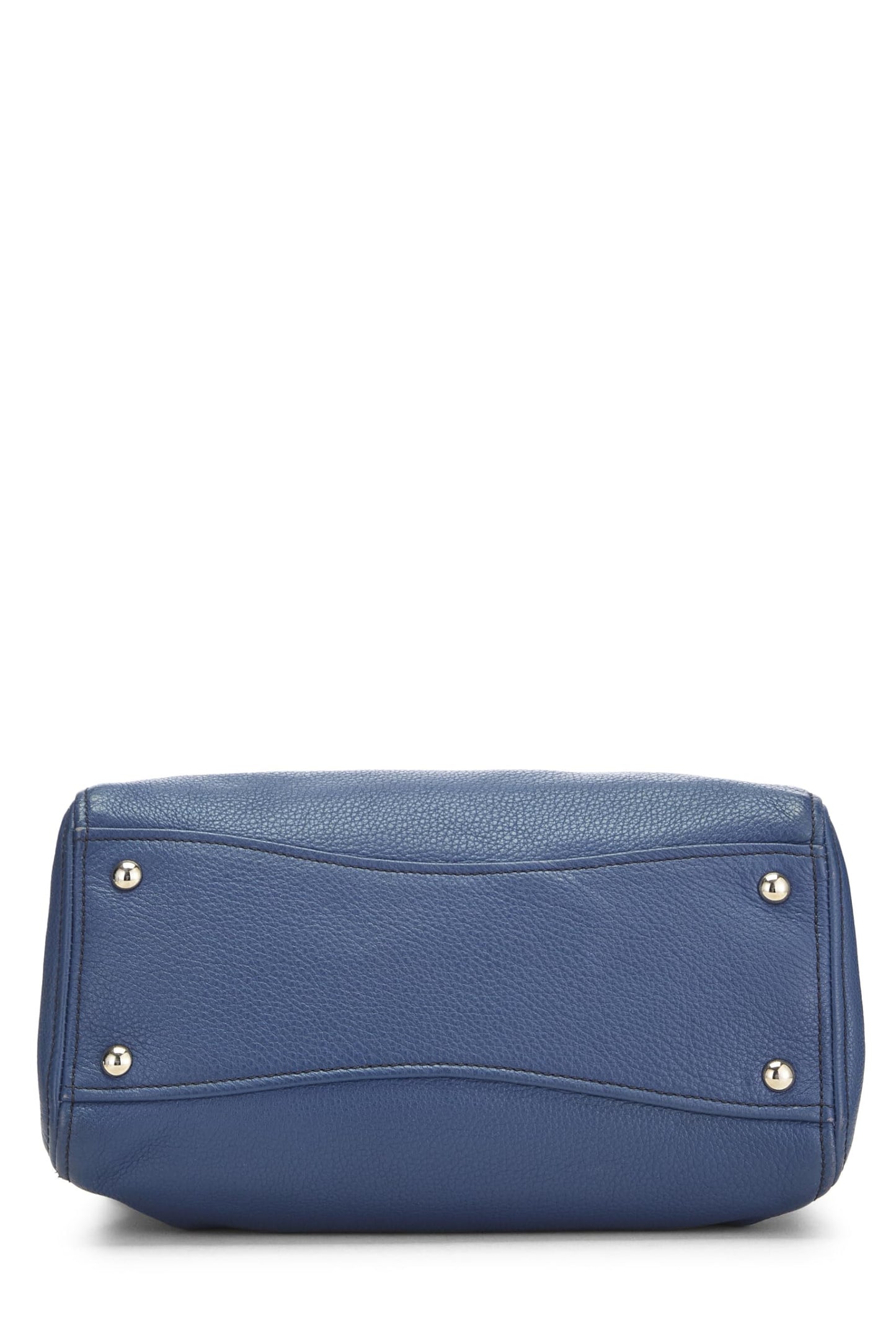 Miu Miu, Pre-Loved Blue Calfskin Convertible Tote, Blue