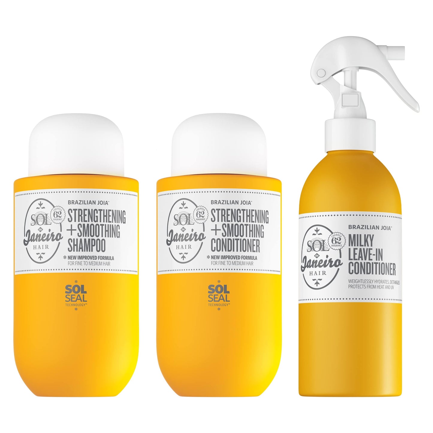 Sol de Janeiro Damage Repair Shampoo, Conditioner, Leave-In Conditioner Set, Amazon Exclusive
