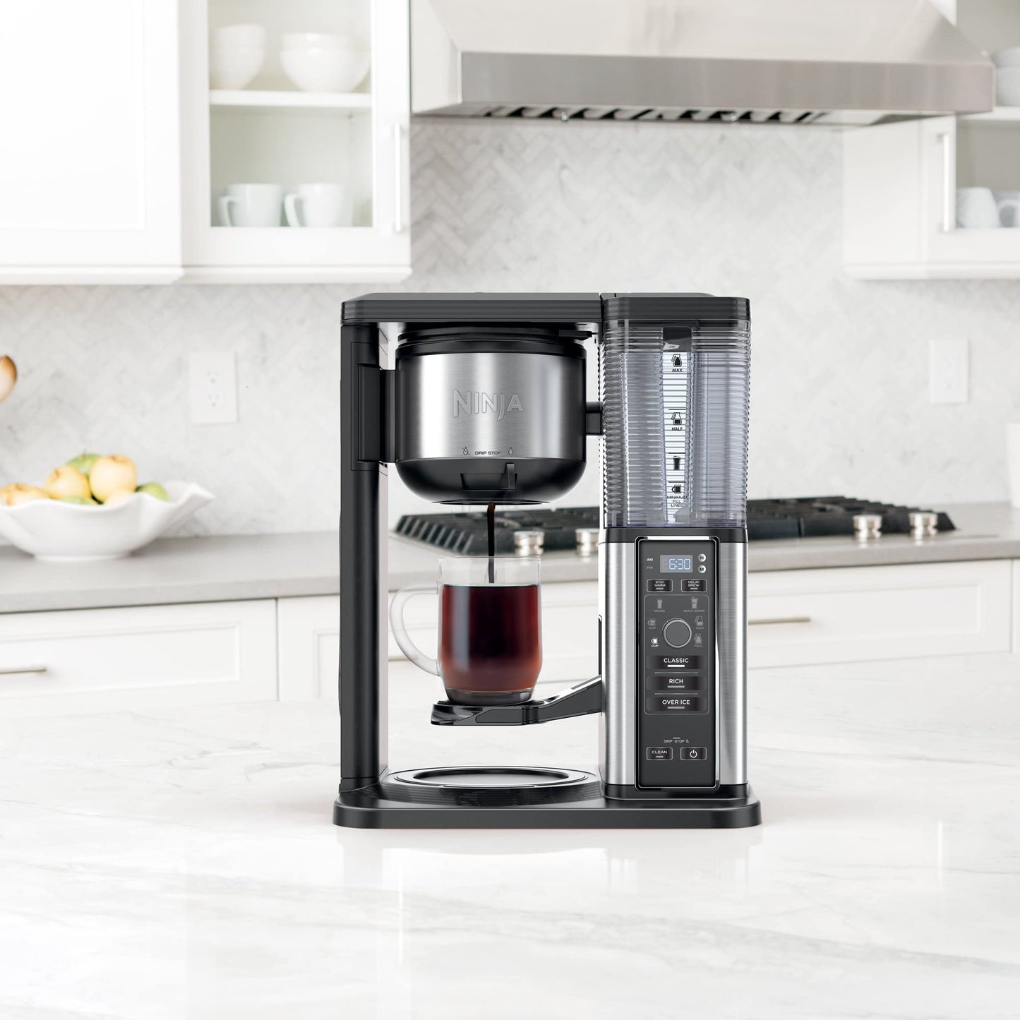 Ninja Hot & Iced, Single Serve or Drip Coffee System, CM300 (Renewed),10 cups