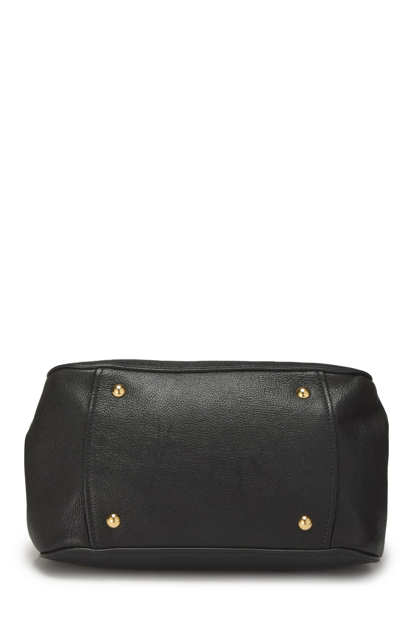 Miu Miu, Pre-Loved Black Calfskin Convertible Top Handle Bag, Black