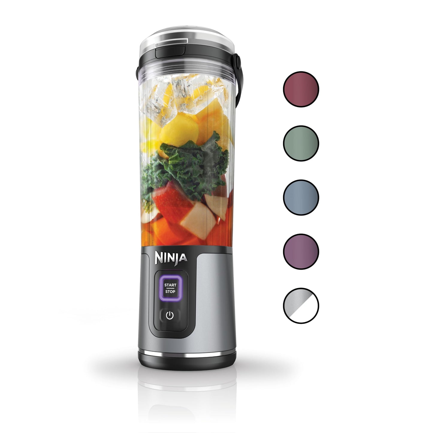 Ninja BC151BK Blast Portable Blender, Cordless, 18oz. Vessel, Personal Blender-for Shakes & Smoothies, BPA Free, Leakproof-Lid & Sip Spout, USB-C Rechargeable, Dishwasher Safe Parts, Black (Renewed)
