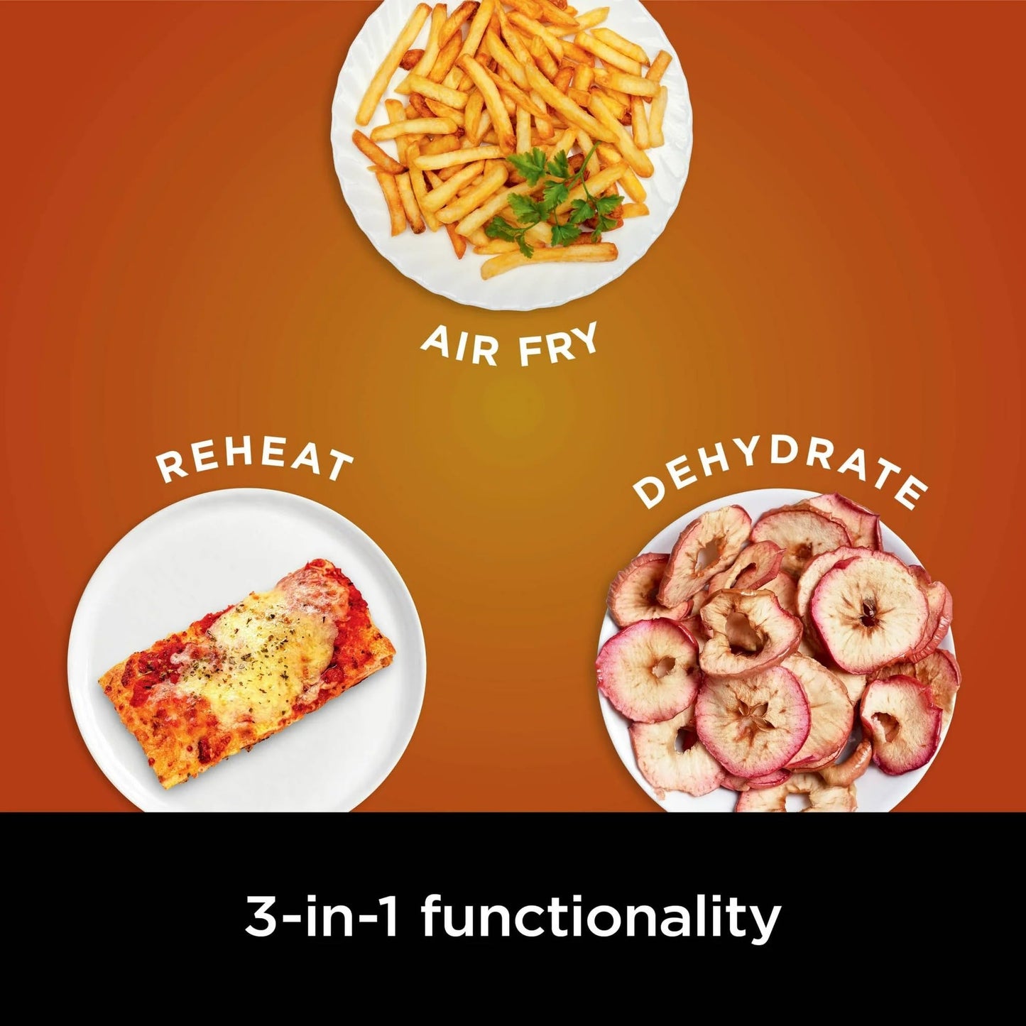 Ninja Air Fryer Pro 3-in-1 with 5 QT Capacity, Air Fry, Reheat, Dehydrate, Air Crisp Technology with 400F for hot, 120 Volts, Nonstick Basket & Crisper Plate, Black, AF140 (Renewed)