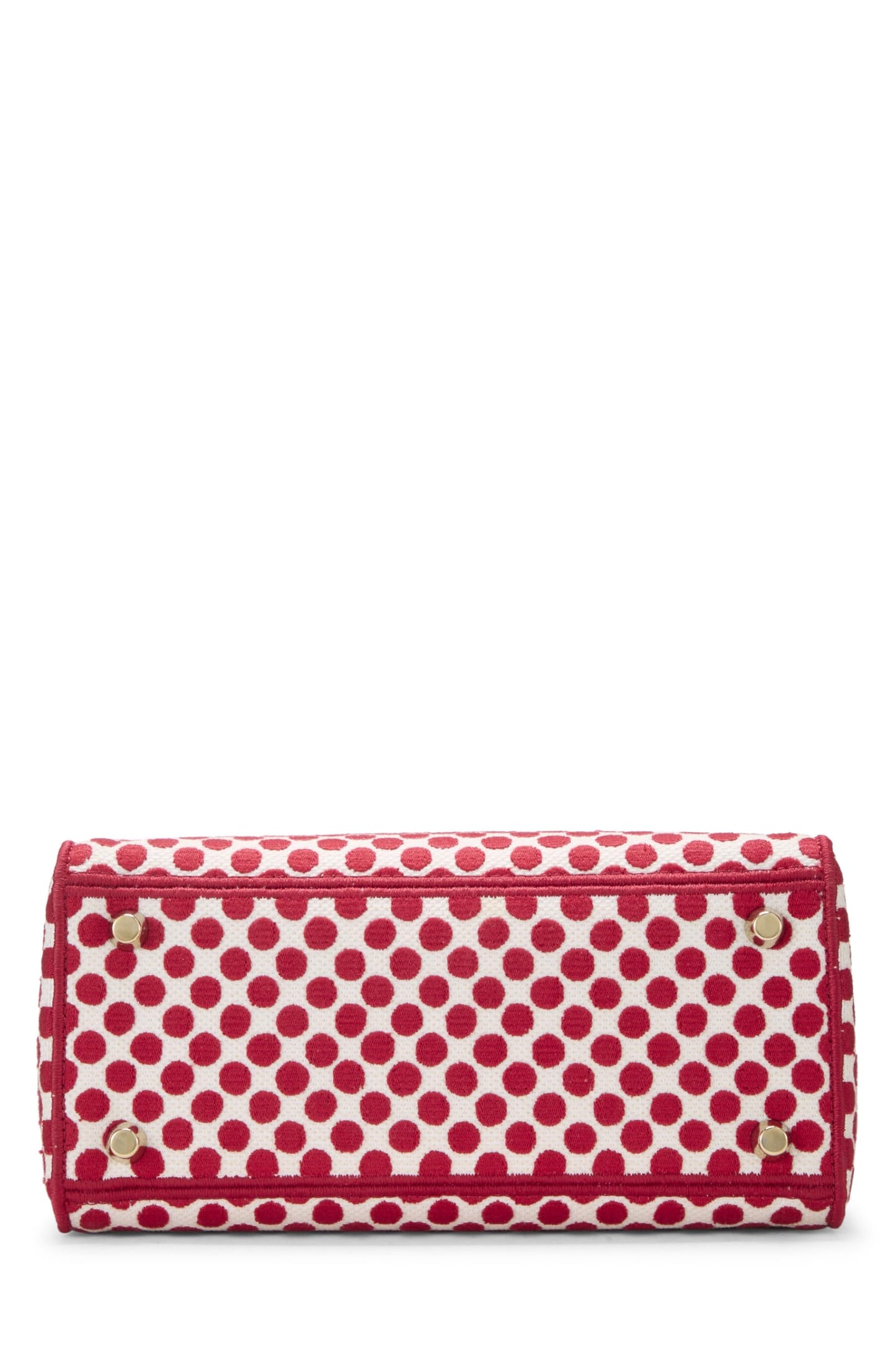 Dior, Pre-Loved Red Embroidered Canvas Dioramour Lady D-Lite Medium, Red