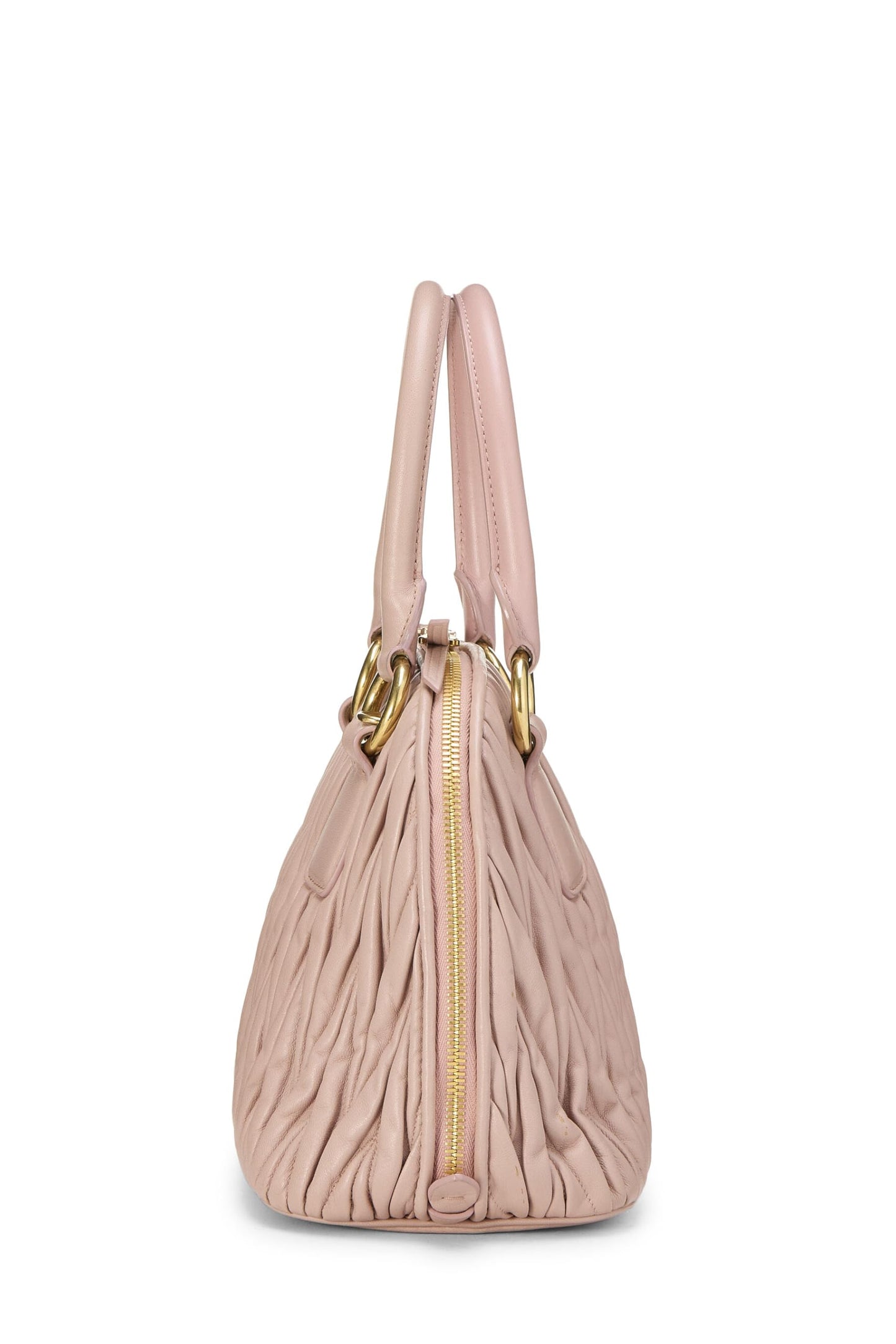 Miu Miu, Pre-Loved Pink Nappa Convertible Top Handle Bag, Pink