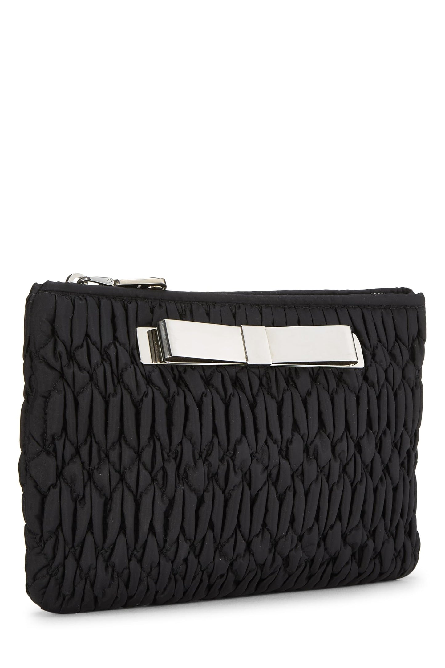 Miu Miu, Pre-Loved Black Nylon Pouch, Black