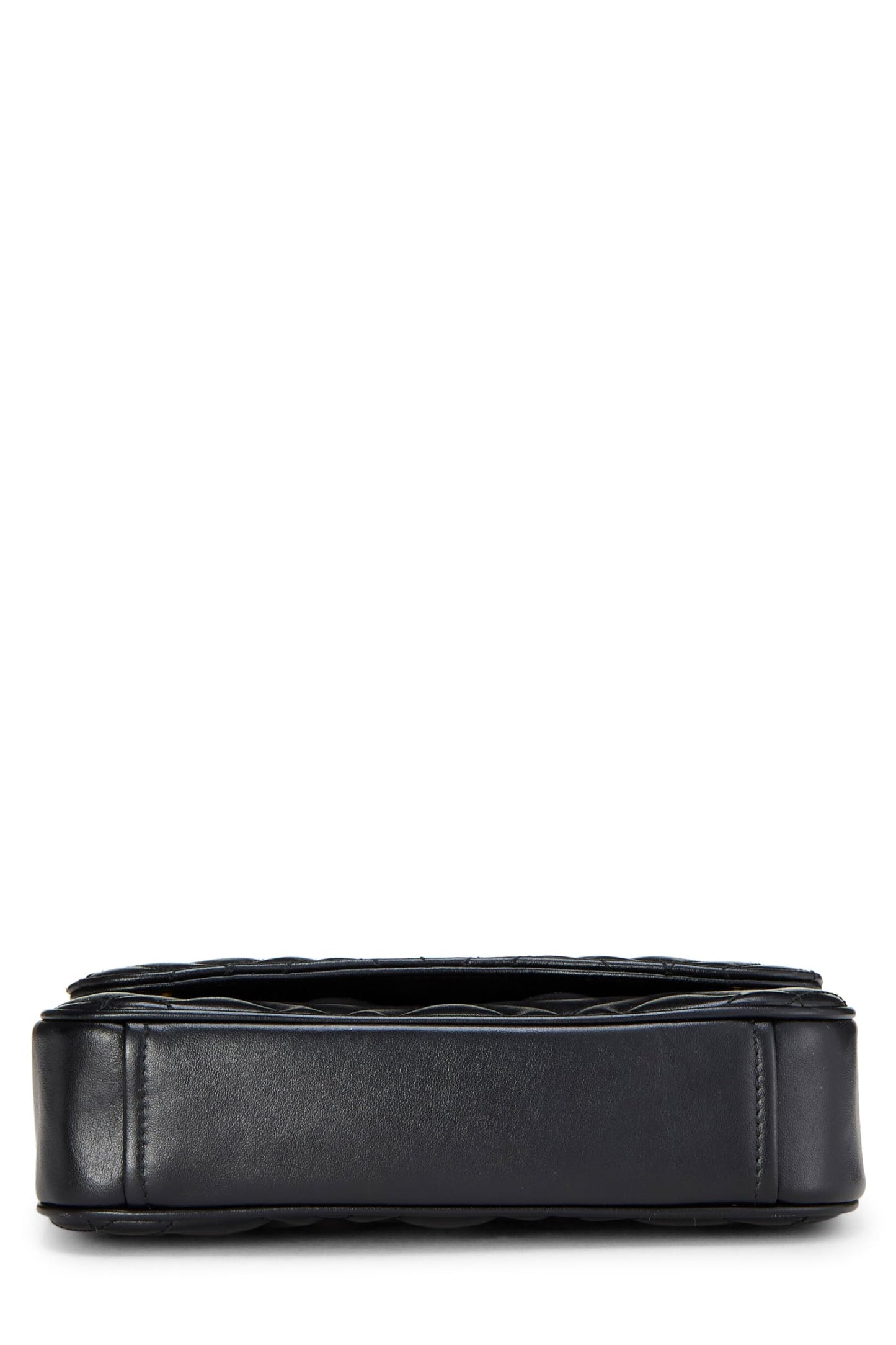Miu Miu, Pre-Loved Black Calfskin Diamond Quilted Shoulder Bag, Black