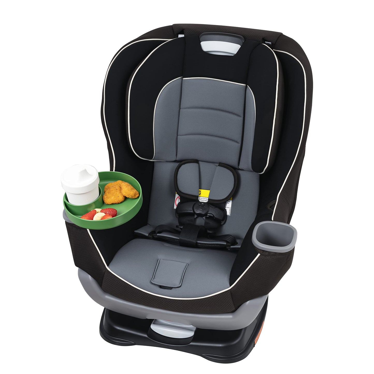Travel Tray Round, USA Made Easily Convert Your existing Cup Holder to a Tray and Cup Holder for use in a Car Seat, Booster, Stroller, Golf Cart and Anywhere You Have a Cup Holder! Dino Green