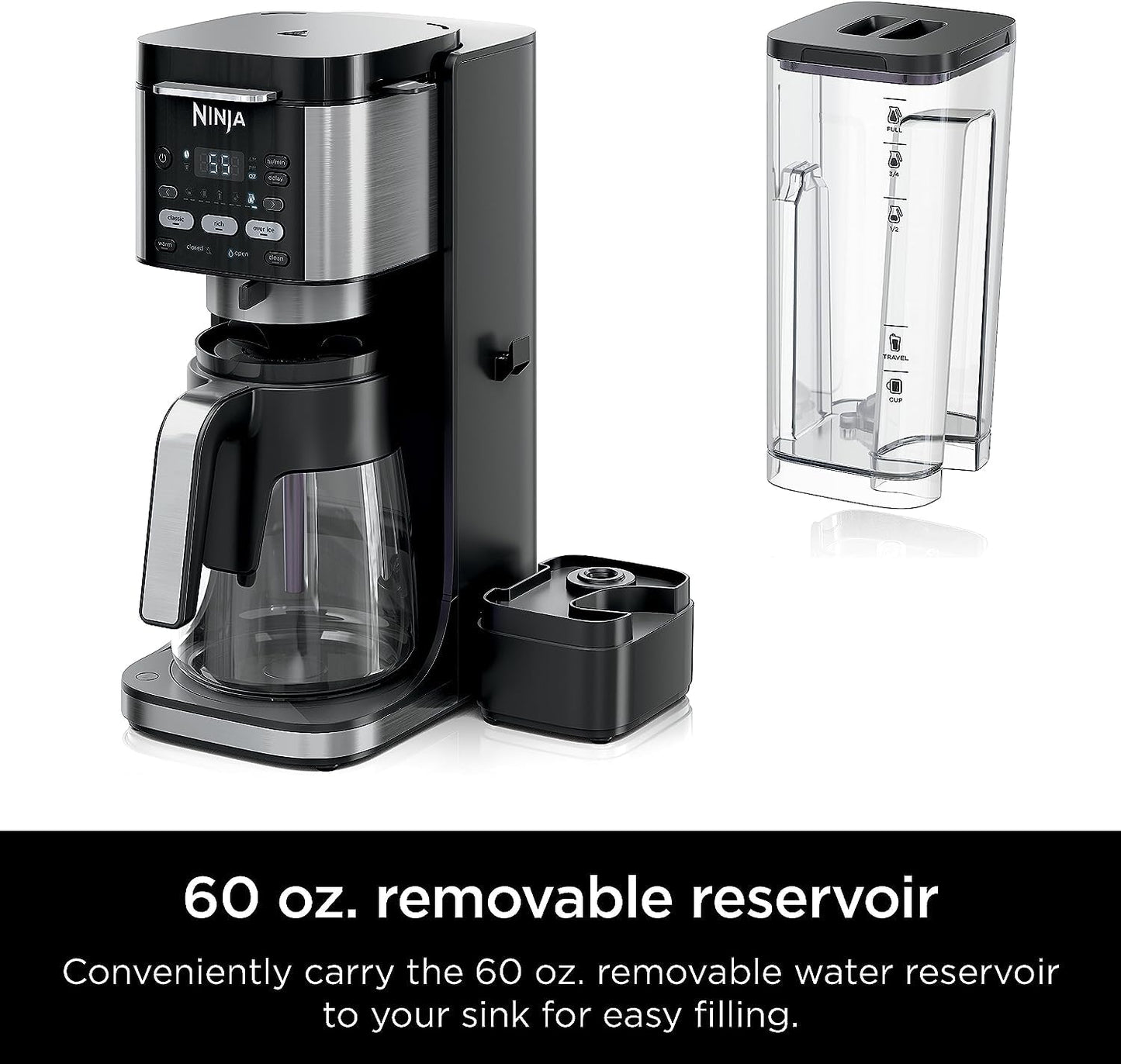 Ninja DualBrew Hot & Iced Coffee Maker, Single-Serve, Compatible with K-Cups & (12-Cup Carafe)