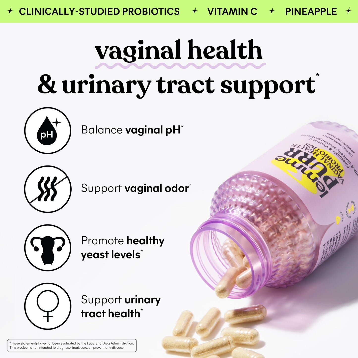 Lemme Purr & Debloat Capsule Bundle - Vaginal Health Supplement for Women, Debloat Capsules for Bloating & Gas Relief, Probiotics & Prebiotics - Gluten Free, Non-GMO - 60 Ct. Each