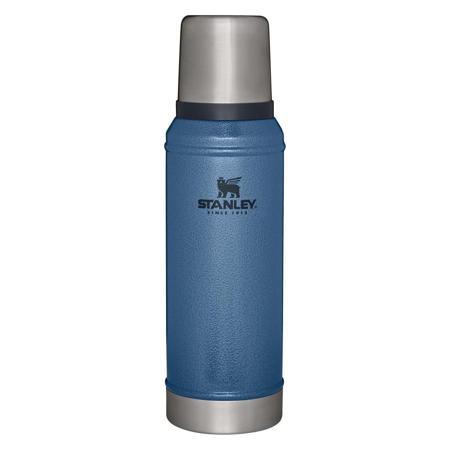 Stanley Classic Legendary Vacuum Bottle 1.0 qt | Wide Mouth with Leakproof Cup Lid | Keep Drinks Hot or Cold | Packable for Travel | Insulated Stainless Steel Thermos | BPA-Free | Hammertone Lake